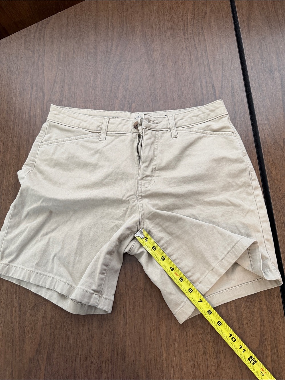 St. John's Bay Beige Flat-Front Women's Shorts